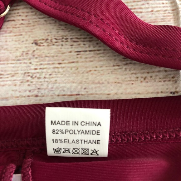 Bikini Top Maroon Colour Size Medium - Picture 5 of 7